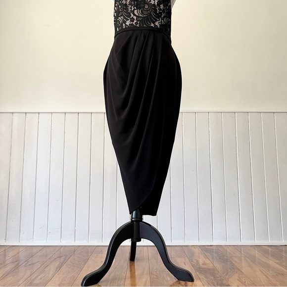 Rodeo Show Black Lace Bodice Halter Cocktail Dress Size 8 - Picture 4 of 13